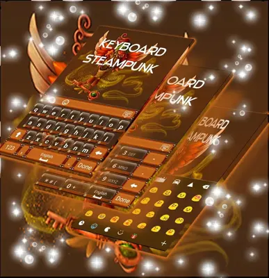 Steampunk Keyboard Theme android App screenshot 3